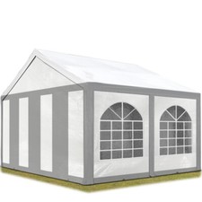Tendone per feste 3x4m, Gazebo PE 450 N,bianco-grigio