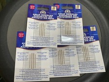  20 NEEDLES DMC 22K Gold-Plated Needles 5 Packages x 4 Needles Assorted Sizes