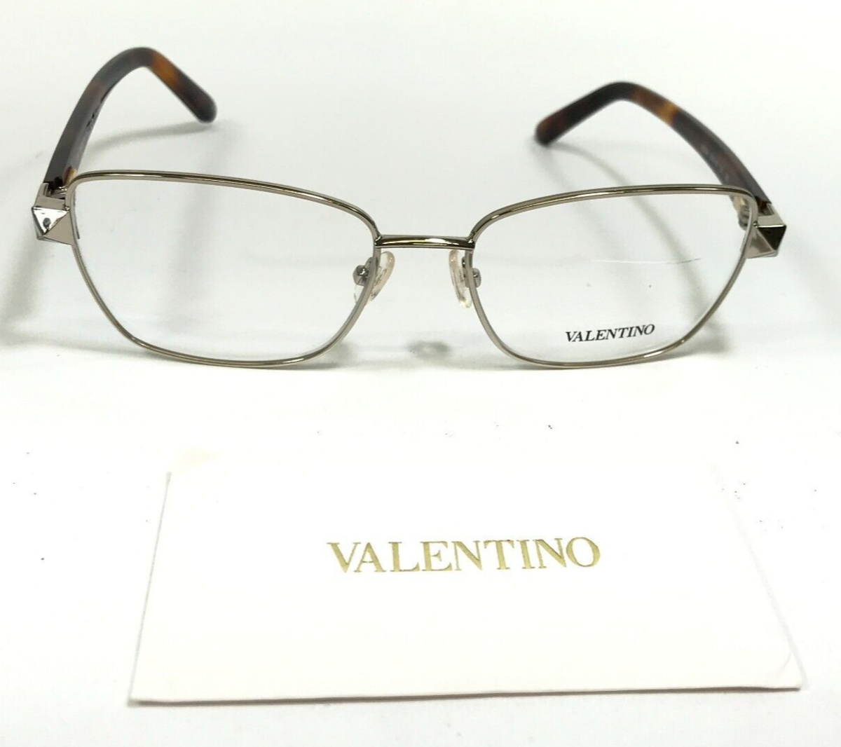 Valentino Eyeglasses Frames V2124 721 Tortoise Gold Studded  display picture 2
