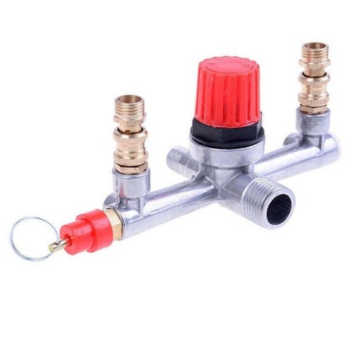 Air Compressor Pressure Valve Switch Control Manifold Regulator Gauges Tools - Picture 3 of 10