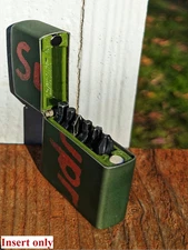 For LEATHERMAN - Zippo Insert, holds 6 flat screwdriver bits camping hiking EDC