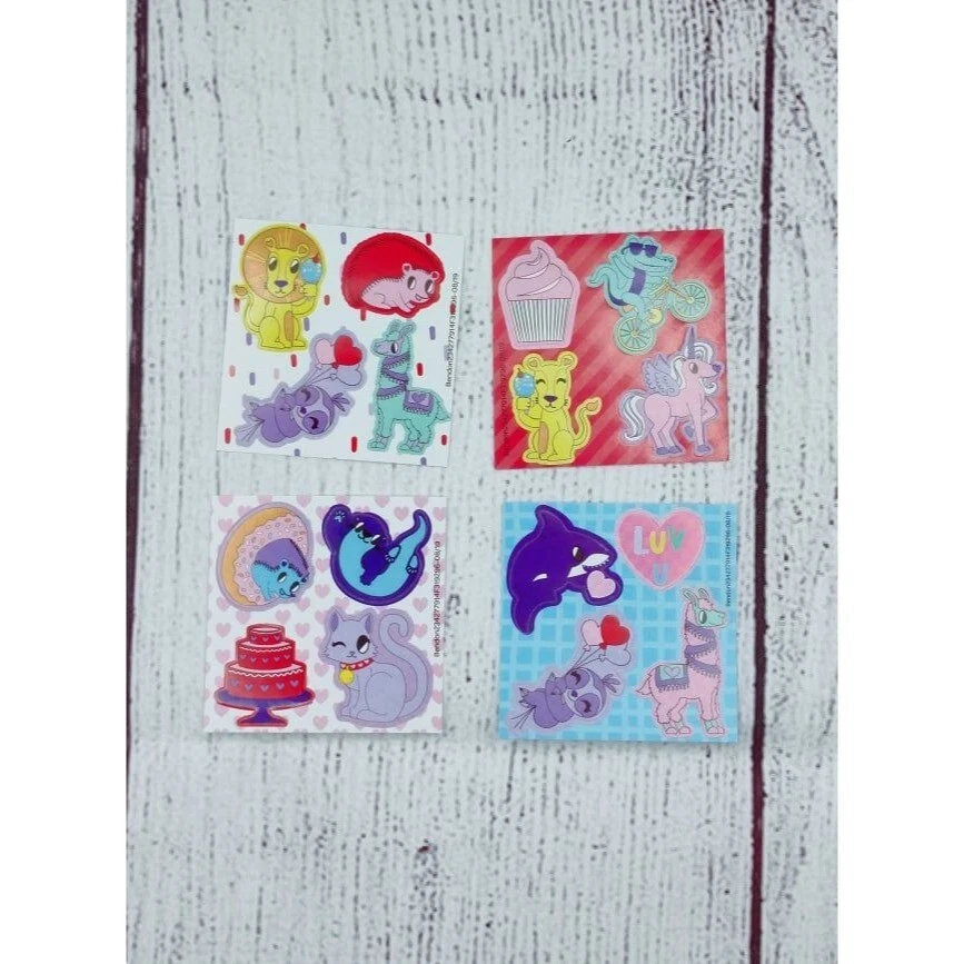 Pegatinas niños regalos fiesta favor san valentín animales llama gato unicornio pequeño Foto 2 de 2