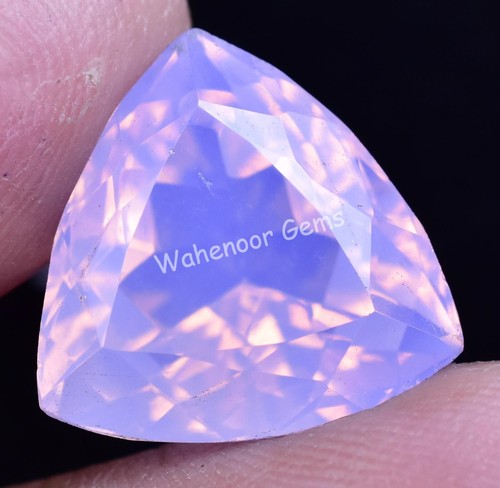 Natural Pink Opal 13.60 Ct Trillion Certified Unheated Welo Australian Gemstone - Picture 2 of 7
