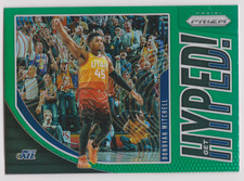 Donovan Mitchell 2019-20 Panini Prizm Get Hyped! Prizms Green #10 Utah Jazz