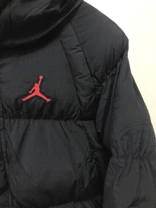 Nike Air Jordan Essential Puffer Hooded Jacket BRED Black Red