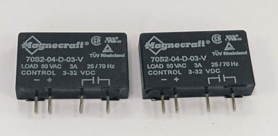 5 Pcs lot 70S2-04-D-03-V Magnecraft 50Vac,3A,25/70Hz Solid State Relays ...