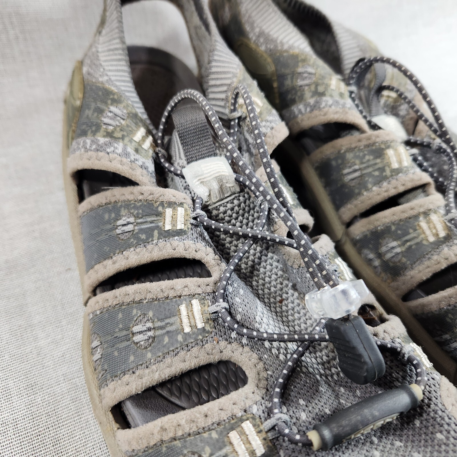 Scarpe sandali uomo Keen Evo Fit One Paloma Raven punta chiusa misura 11 grigio