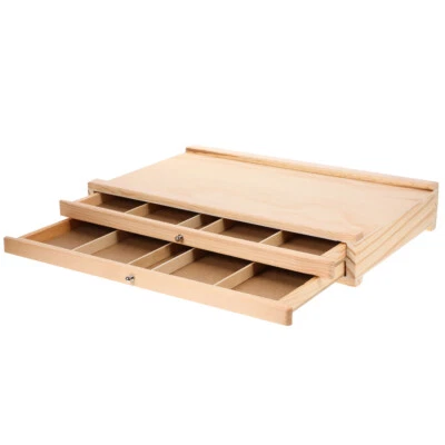 MARKENLOS Haushalts Pinsel Aufbewahrungsbehälter Holz Stiftehalter Schubladen Organizer
