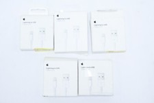 Lot of 5 Apple 1m 3.3ft USB-A to Lightning Charging Cables   Genuine A1480