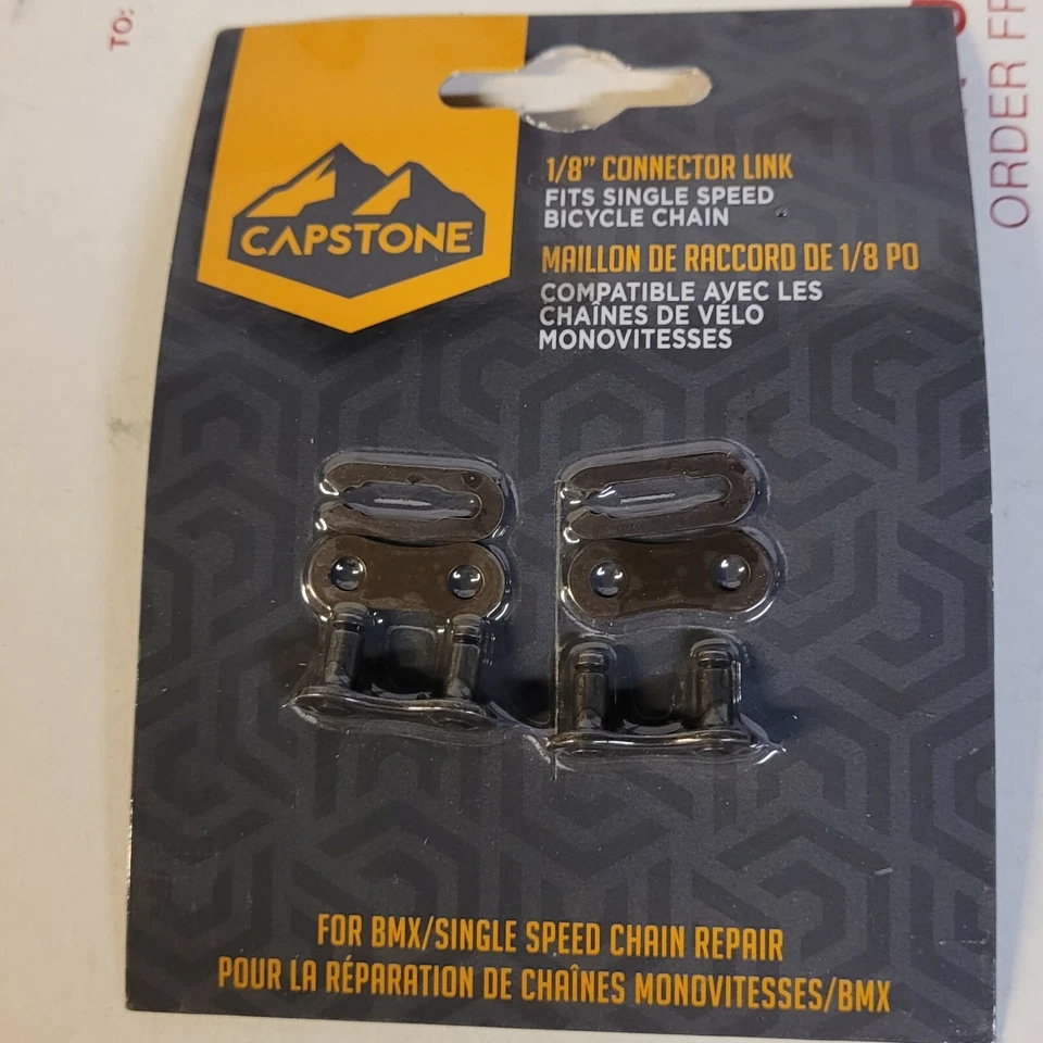 Paquete de 10 eslabones conector Kent Capstone 65302 1/8" reparación de cadena de una sola velocidad Foto 3 de 3