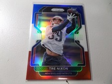 2021 Panini Prizm Prizms Red White and Blue #428 Tre Nixon