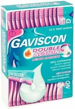 Gaviscon Double Action Liquid 10ml Sachets - One Pack of 12 Sachets