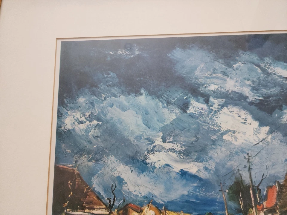 Framed Vintage MCM  Maurice Vlaminck Color Lithograph Painting Print. - image 3 of 4