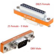 DB25 25Pin To DB9 9Pin Mini Adapter AT Modem Adapter Gender Changer Male Female