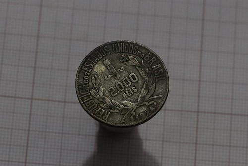 ๐งญ ๐ง๐ท BRAZIL 2000 REIS 1924 SILVER B67 #K2053