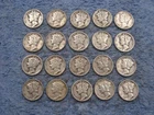 20 SILVER MERCURY DIMES WITH DATES lot 303