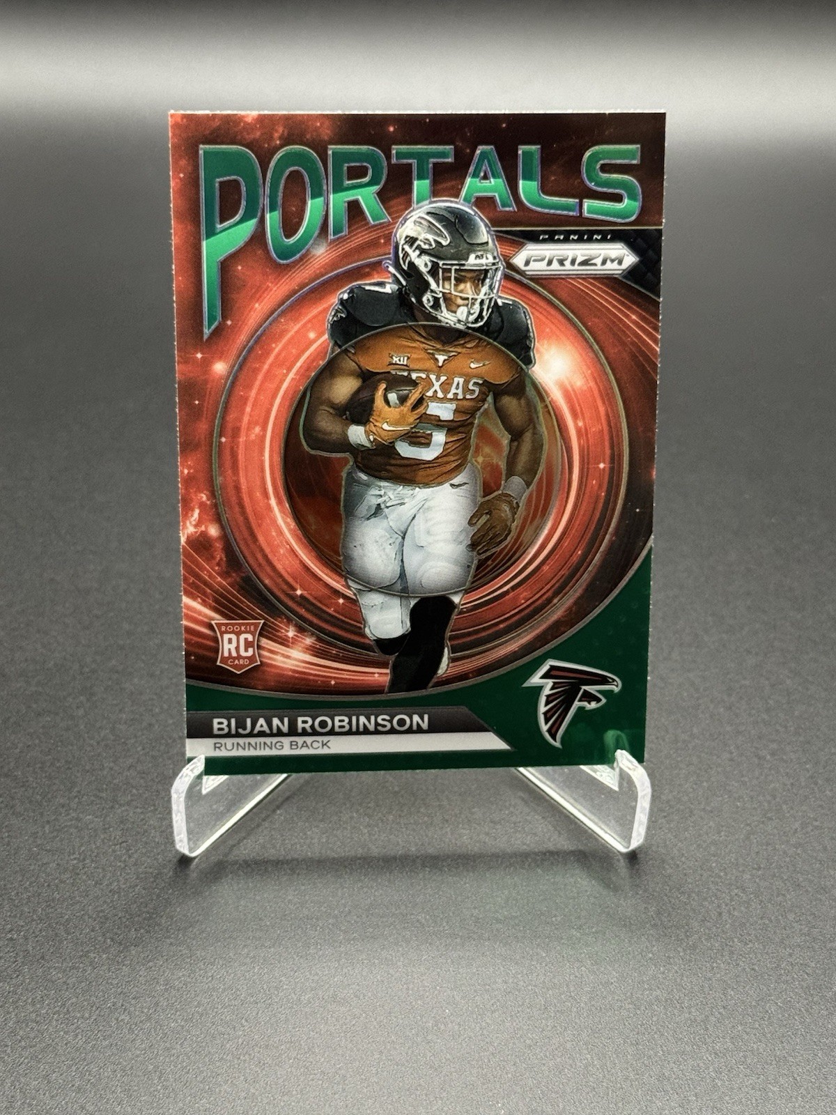 2023 Panini Prizm - Portals Bijan Robinson #PO-8 Green Prizm (RC)