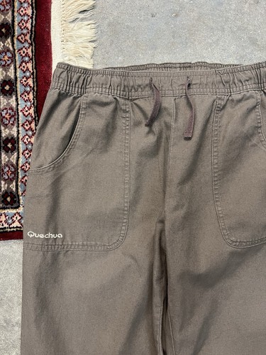 Decathlon Quechua Outdoor Pants Drawstring Hiking Brown Baggy Unisex 27x31 - 第 3/9 張圖片