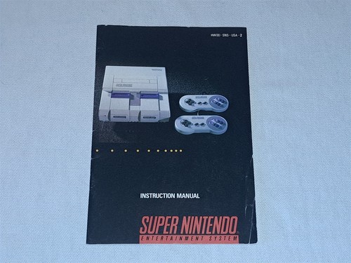 Super Nintendo SNES - Console System Instruction Book Manual SNS-USA-2