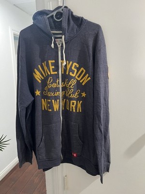 Roots Of Fight Mike Tyson Kid Dynamite Zip Up Hoodie Blue Yellow Size XXL