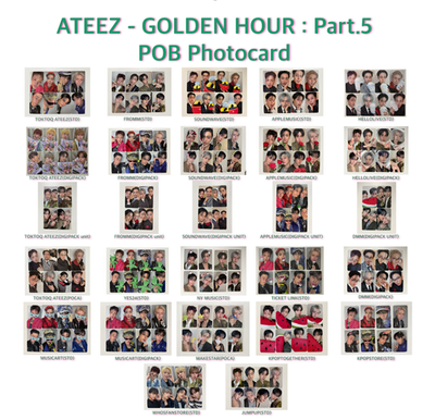 ATEEZ] GOLDEN HOUR : Part.5 POB Photocard | eBay