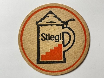 Vintage 1960s Stiegl Beer Coaster - Bar / Restaurant Coaster (4in)