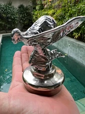 Kneeling Rolls Royce Car MASCOT on BASE solid brass Flying Lady Statue Spirit