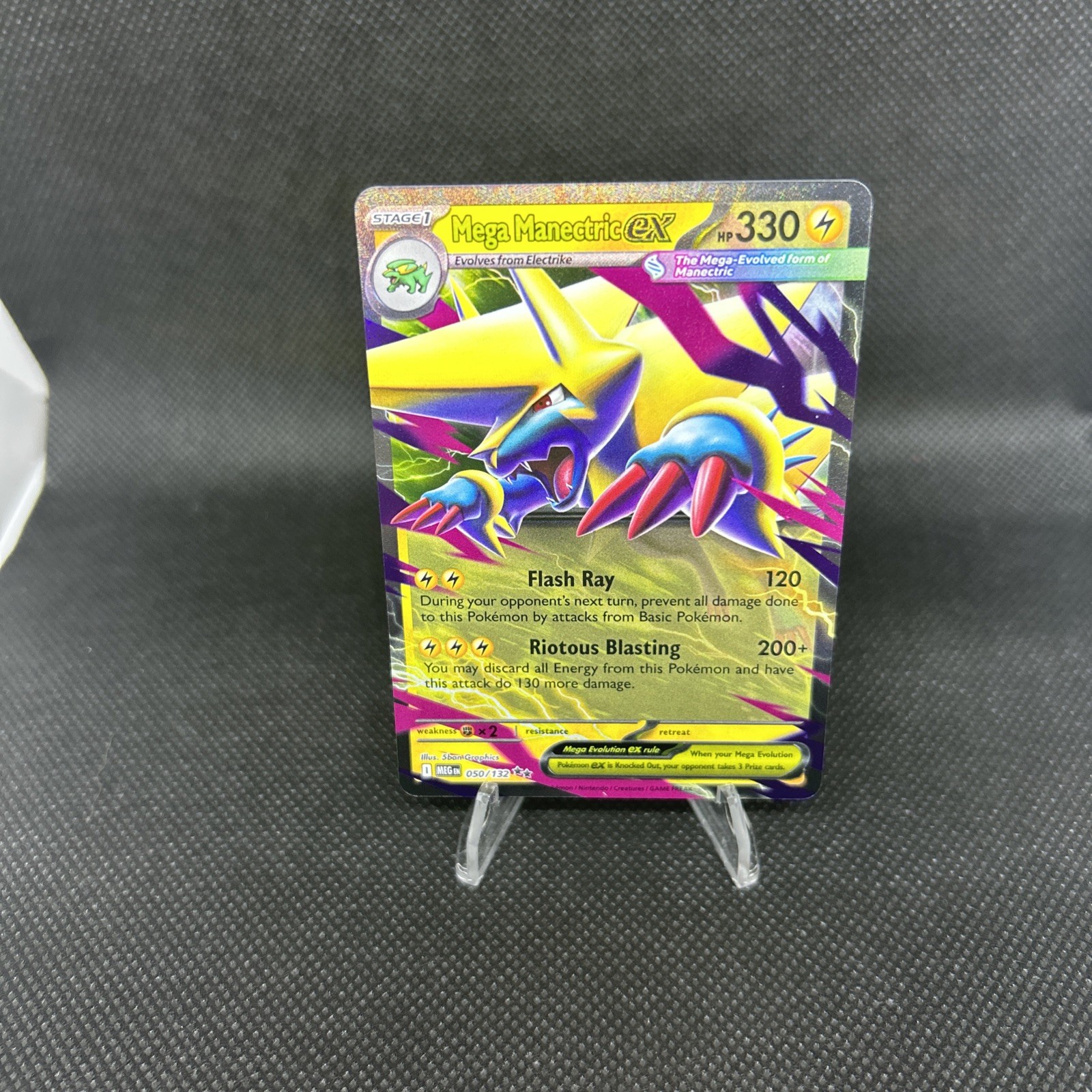 Pokemon TCG Mega Manectric ex 050/132 Mega Evolution Double Rare Holo NM