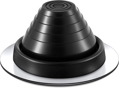 4 Pieces Roof Pipe Flashing Vent Boot Flexible EPDM Metal Roofing Seal Set Black