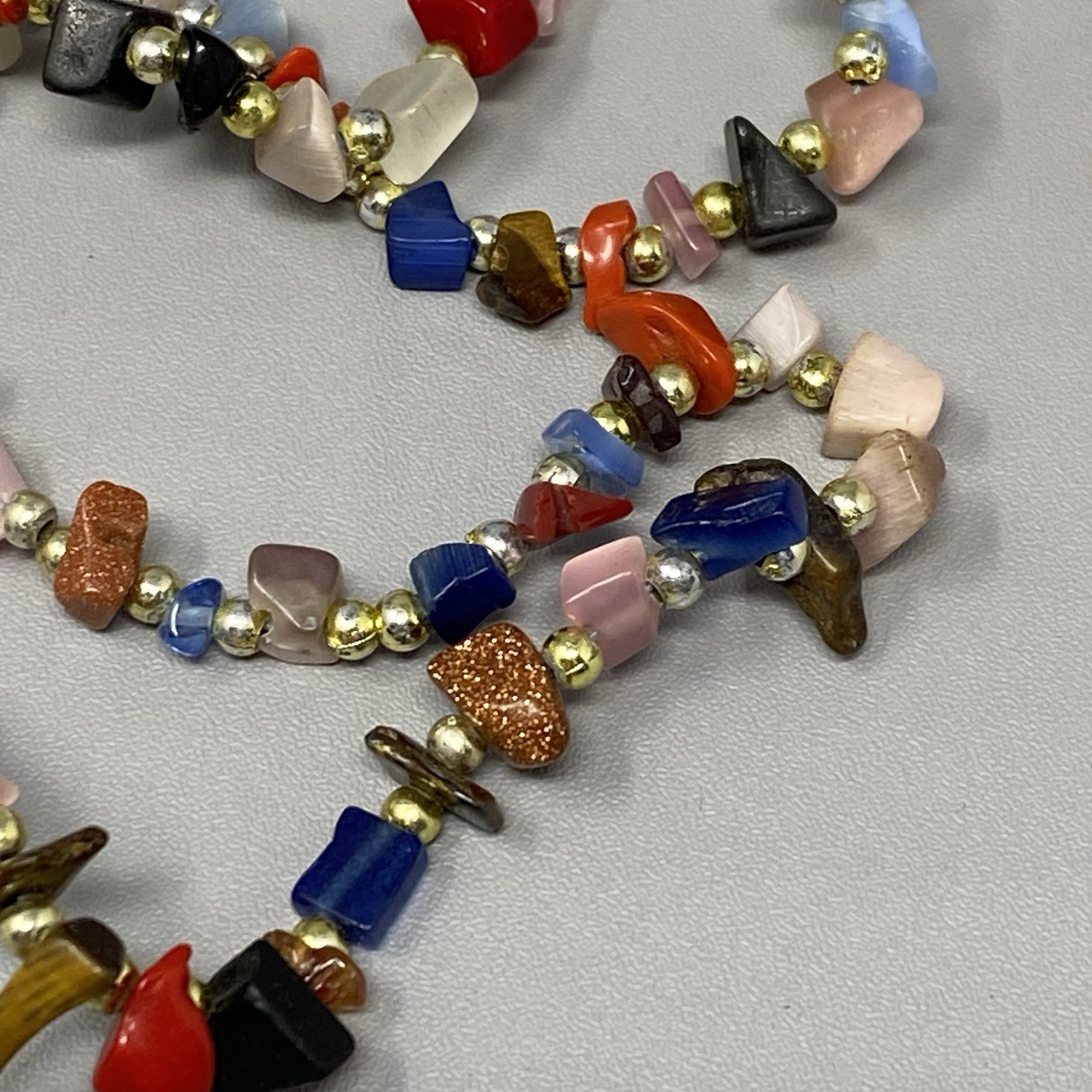 Assorted Gemstone Necklace Multicolor Chip Beads … - image 7