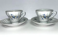  Blue Roses Tea Cup and Saucer (set of 2) Produced for DesignPac Inc.