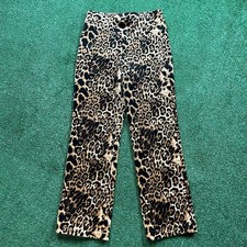 Boston Proper Leopard Print Pants Size S Velvet Cheetah Lounge Casual
