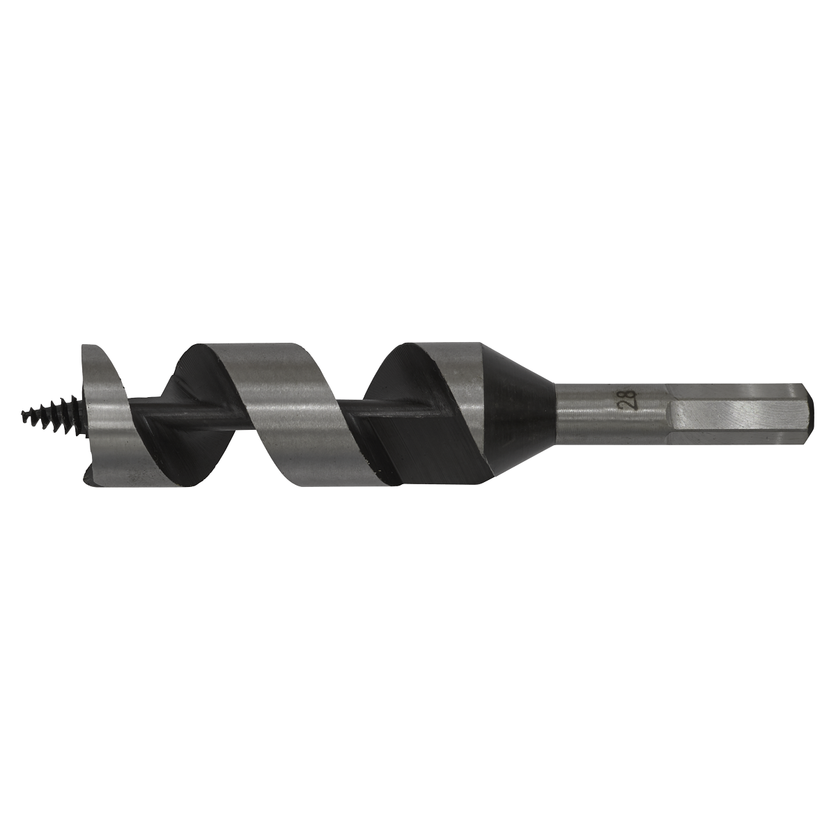 Sealey Auger Wood Drill 28 x 155mm Fully Hardened With Screw Point AW28x155