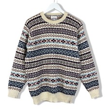 Jamiesons Of Shetland Wool Fair Isle Men’s Jumper Crew Neck