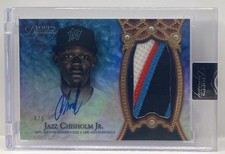 2022 Topps Dynasty JAZZ CHISHOLM JR Patch Auto Diamond Marlins #4/5 SEALED SSP