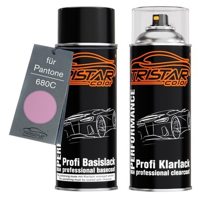 Autolack Spraydosen Set für Pantone 680C Violet Basislack Klarlack Sprühdose