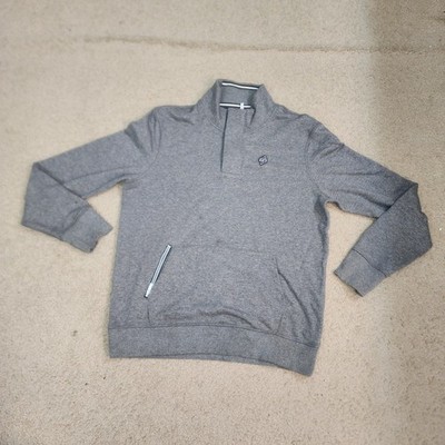 Fourlaps Peloton Pullover Mens Medium Gray RE-UP Half Zip Sweater Athletic