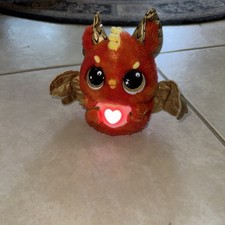 Spin Master Hatchimals Interactive Electronic Orange Dragon Plush Toy Gold Wings