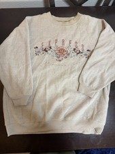 Vintage Express Sweatshirt XL Floral Inside Out Style Oversized PTP 26