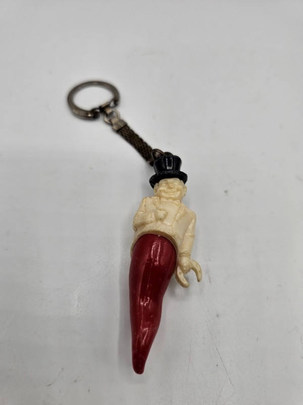 VTG Italian Good Luck Gobbo Hunchback Keychain Key Ring