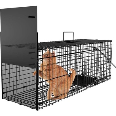 Große Marderfalle, Lebendfalle für Katzen, Fuchs, Ratten, mit Falltür
