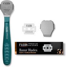 Fac n Professional Callus Shaver Remover with 50 Blades Pedicure Razor for Feet