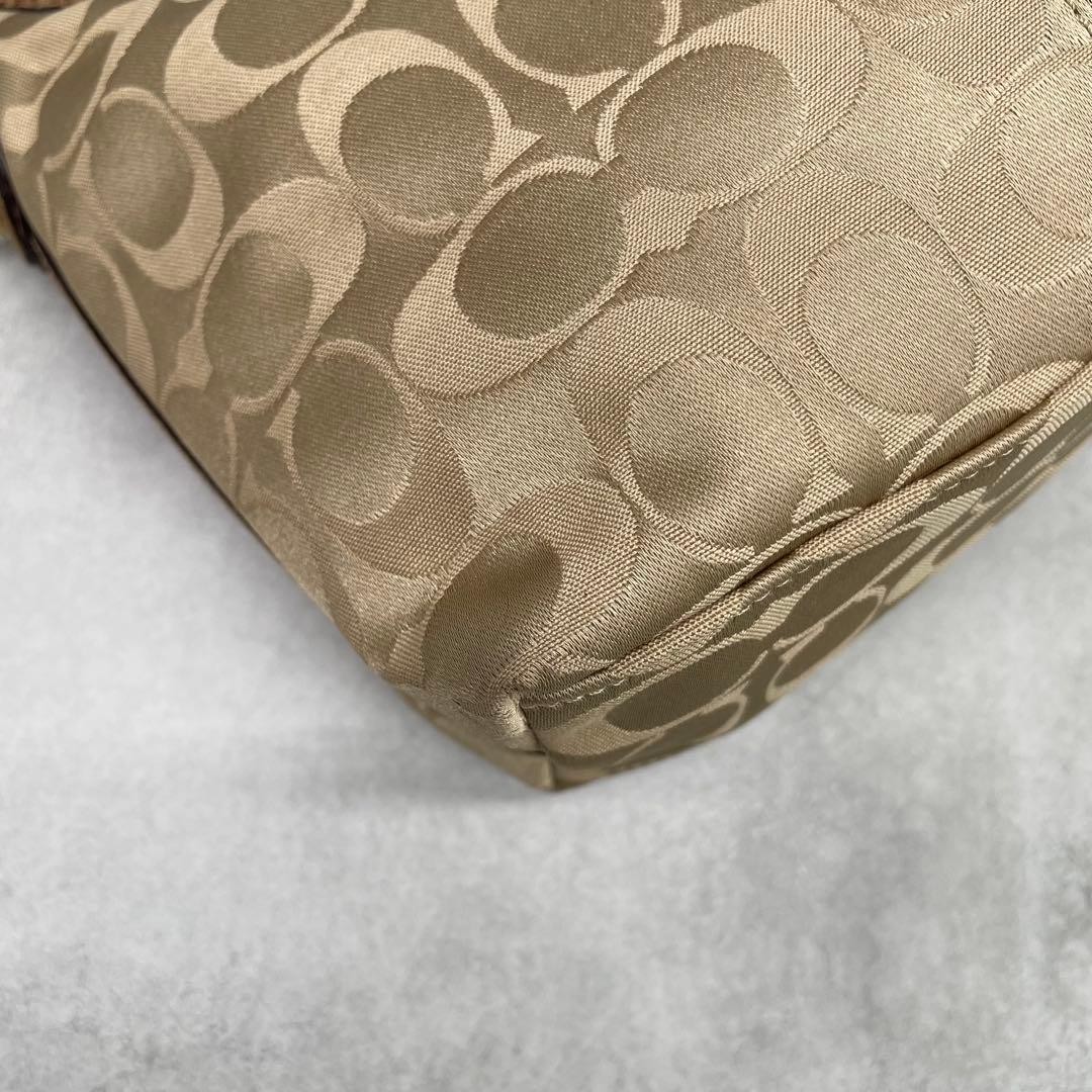 Coach Canvas Leather Python-Embossed Shoulder Bag… - image 9