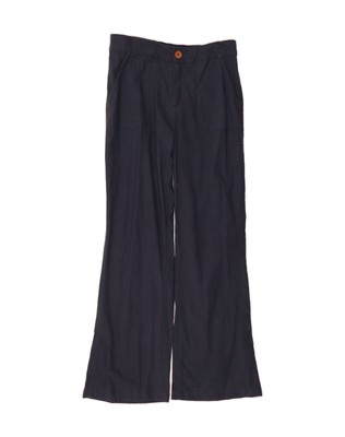 ROXY Damen Freizeithose weites Bein Small W27 L28 dunkelblau Baumwolle CY13