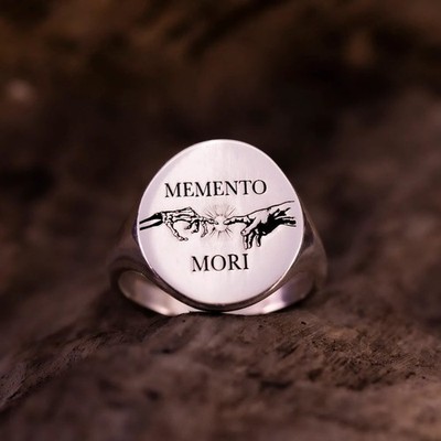 925 Sterling Silver The Creation Of Adam Signet Handcrafted Ring Duty Free