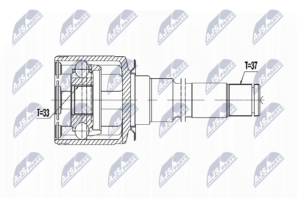 Driveshaft CV joint Front Axle Right NPW-ME-054 NTY for MERCEDES-BENZ R-CLASS - Image 4