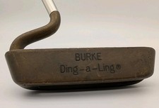 Vintage Burke Ding-A-Ling Brass Tuning Fork Putter 35 1/2 Inch Right Handed