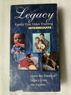 Legacy Family Tree Video Training - Intermediate (VHS) NEW SEALED w Box Wear