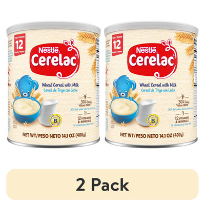 Nestle Cerelac Wheat Cereal with Milk Baby Food, 14.1 oz (2 pack)