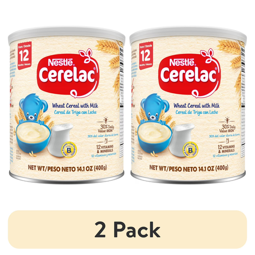 Nestle Cerelac Wheat Cereal with Milk Baby Food, 14.1 oz 2 pack